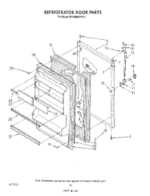 08 - Refrigerator Door parts for Roper Refrigerator RT18BMXVW11 from AppliancePartsPros.com
