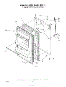 08 - Refrigerator Door parts for Whirlpool Refrigerator ET14JMYWW00 from AppliancePartsPros.com