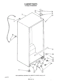 03 - Cabinet parts for Whirlpool Freezer EV190NXWN00 from AppliancePartsPros.com