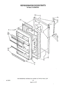 08 - Refrigerator Door parts for Whirlpool Refrigerator ET20GMXSW03 from AppliancePartsPros.com