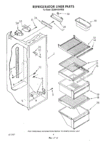 03 - Refrigerator Liner parts for Whirlpool Refrigerator ED20HKXWN00 from AppliancePartsPros.com