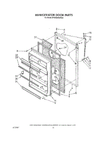 08 - Refrigerator Door parts for Whirlpool Refrigerator ET20GMXWW00 from AppliancePartsPros.com