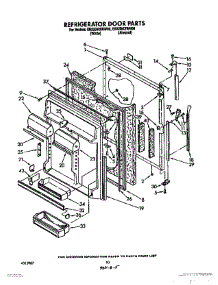 07 - Refrigerator Door parts for Whirlpool Refrigerator EB22DKXWN00 from AppliancePartsPros.com