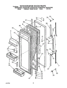 07 - Refrigerator Door parts for Whirlpool Refrigerator ED25DQXVM05 from AppliancePartsPros.com
