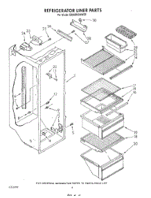 03 - Refrigerator Liner parts for Whirlpool Refrigerator ED20ZKXWN00 from AppliancePartsPros.com