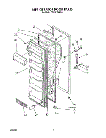 05 - Refrigerator Door parts for Whirlpool Refrigerator ED20SKXWW00 from AppliancePartsPros.com