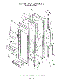 07 - Refrigerator Door parts for Whirlpool Refrigerator ED25DQXVP02 from AppliancePartsPros.com