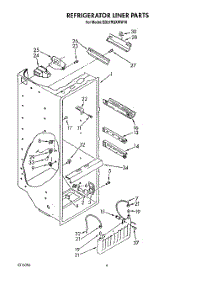03 - Refrigerator Liner parts for Whirlpool Refrigerator ED27RQXWW10 from AppliancePartsPros.com