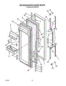 07 - Refrigerator Door parts for Whirlpool Refrigerator ED27RQXWW10 from AppliancePartsPros.com