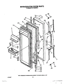 07 - Refrigerator Door parts for Whirlpool Refrigerator ED27DQXWW10 from AppliancePartsPros.com