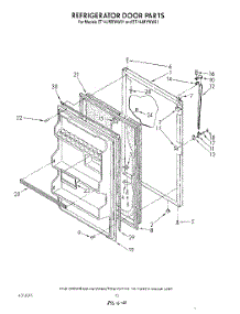 08 - Refrigerator Door parts for Whirlpool Refrigerator ET14JMYWW01 from AppliancePartsPros.com