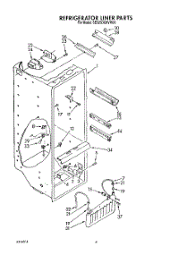 03 - Refrigerator Liner parts for Whirlpool Refrigerator 6ED25DQXVW00 from AppliancePartsPros.com