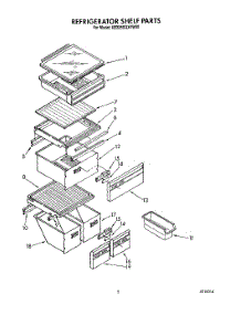 04 - Refrigerator Shelf parts for Whirlpool Refrigerator 6ED25DQXVW00 from AppliancePartsPros.com