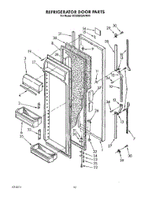 07 - Refrigerator Door parts for Whirlpool Refrigerator 6ED25DQXVW00 from AppliancePartsPros.com