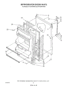 08 - Refrigerator Door parts for Whirlpool Refrigerator ET18JMXWN00 from AppliancePartsPros.com