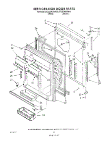 07 - Refrigerator Door parts for Whirlpool Refrigerator ET22DKXWW00 from AppliancePartsPros.com