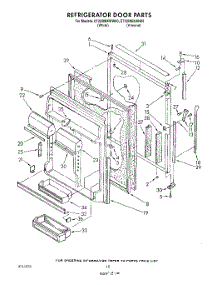 07 - Refrigerator Door parts for Whirlpool Refrigerator ET22DMXWW00 from AppliancePartsPros.com