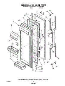 07 - Refrigerator Door parts for Whirlpool Refrigerator ED22DWXWN00 from AppliancePartsPros.com