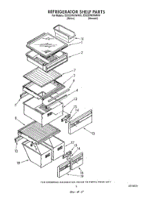 04 - Refrigerator Shelf parts for Whirlpool Refrigerator ED22DWXWW00 from AppliancePartsPros.com