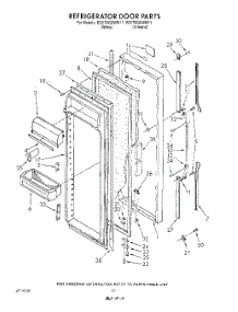 07 - Refrigerator Door parts for Whirlpool Refrigerator ED27DQXWW11 from AppliancePartsPros.com