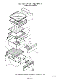 04 - Refrigerator Shelf parts for Whirlpool Refrigerator 3ED22DWXTW00 from AppliancePartsPros.com