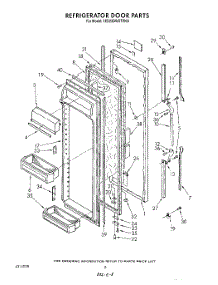 07 - Refrigerator Door parts for Whirlpool Refrigerator 3ED22DWXTW00 from AppliancePartsPros.com