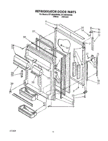 06 - Refrigerator Door parts for Whirlpool Refrigerator ET18DKXWW00 from AppliancePartsPros.com