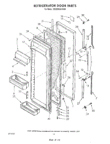 07 - Refrigerator Door parts for Whirlpool Refrigerator 3ED25DQXVW00 from AppliancePartsPros.com