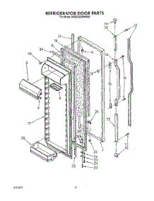 07 - Refrigerator Door parts for Kitchenaid Refrigerator KSRS22DWAL00 from AppliancePartsPros.com