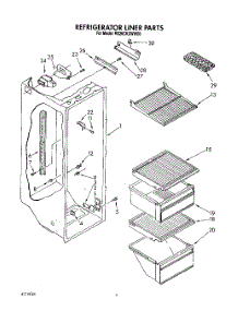 03 - Refrigerator Liner parts for Roper Refrigerator RS20CKXWW00 from AppliancePartsPros.com
