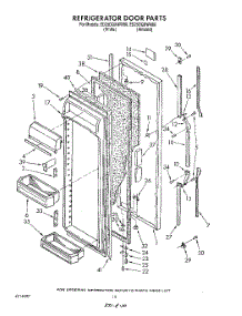 07 - Refrigerator Door parts for Whirlpool Refrigerator ED25DQXWW00 from AppliancePartsPros.com