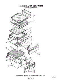 04 - Refrigerator Shelf parts for Whirlpool Refrigerator ED22RQXWW00 from AppliancePartsPros.com