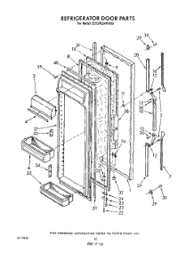 07 - Refrigerator Door parts for Whirlpool Refrigerator ED22RQXWW00 from AppliancePartsPros.com