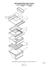 04 - Refrigerator Shelf parts for Whirlpool Refrigerator ED22PWXWW10 from AppliancePartsPros.com