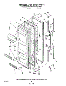 07 - Refrigerator Door parts for Whirlpool Refrigerator ED22PWXWW10 from AppliancePartsPros.com