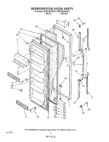 07 - Refrigerator Door parts for Whirlpool Refrigerator ED25PWXWW10 from AppliancePartsPros.com