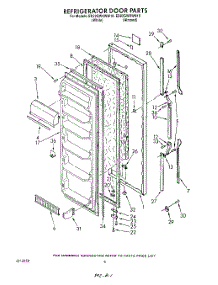 07 - Refrigerator Door parts for Whirlpool Refrigerator ED22GWXWW10 from AppliancePartsPros.com