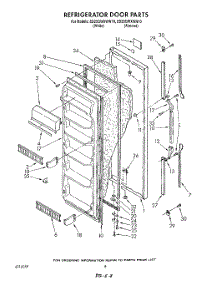 07 - Refrigerator Door parts for Whirlpool Refrigerator ED25GWXWW10 from AppliancePartsPros.com