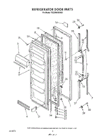 07 - Refrigerator Door parts for Whirlpool Refrigerator TS22AWXWW00 from AppliancePartsPros.com