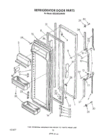 07 - Refrigerator Door parts for Whirlpool Refrigerator 6ED25RQXWW00 from AppliancePartsPros.com