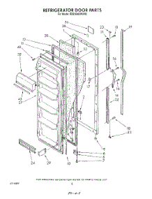05 - Refrigerator Door parts for Whirlpool Refrigerator ED20GKXWN00 from AppliancePartsPros.com
