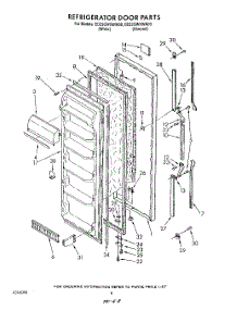 07 - Refrigerator Door parts for Whirlpool Refrigerator ED22GWXWW00 from AppliancePartsPros.com