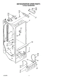 03 - Refrigerator Liner parts for Roper Refrigerator RS25AWXWL00 from AppliancePartsPros.com