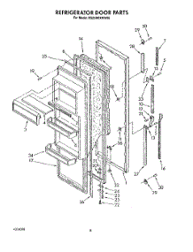 07 - Refrigerator Door parts for Roper Refrigerator RS25AWXWW00 from AppliancePartsPros.com