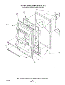 08 - Refrigerator Door parts for Whirlpool Refrigerator ET16JMXSW04 from AppliancePartsPros.com
