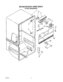03 - Refrigerator Liner parts for Kitchenaid Refrigerator KBRS22KWWH00 from AppliancePartsPros.com