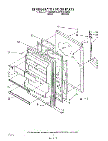 08 - Refrigerator Door parts for Whirlpool Refrigerator ET18HMXWW00 from AppliancePartsPros.com