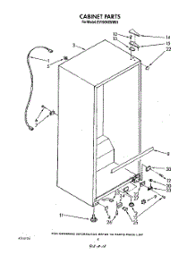 03 - Cabinet parts for Whirlpool Freezer EV190NXWN01 from AppliancePartsPros.com