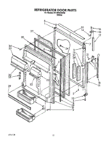 06 - Refrigerator Door parts for Whirlpool Refrigerator ET18RKXXW00 from AppliancePartsPros.com