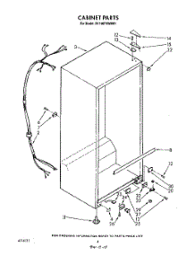 03 - Cabinet parts for Whirlpool Freezer EV190FXWN01 from AppliancePartsPros.com